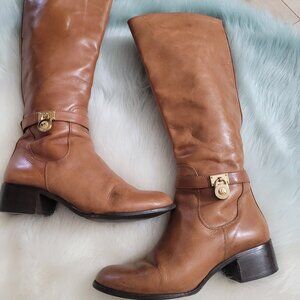 Michael Kors Cognac /Tan Leather Boots  Size 9